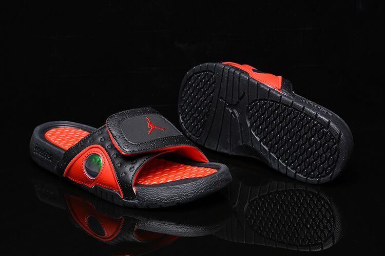 Women Air Jordan Hydro 13 Sandals Black Red